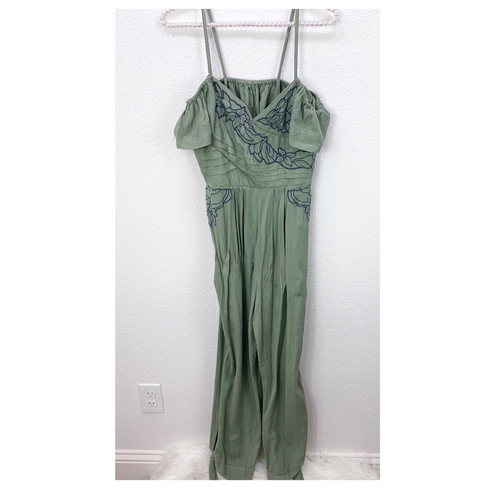 Free People In The Moment Green Jumpsuit - Picture 2 of 7